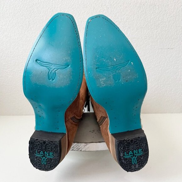 Lane LEXINGTON Over the Knee Womens Cowboy Boots 7.5 Brown Western Cowgirl Tall - Picture 8 of 11